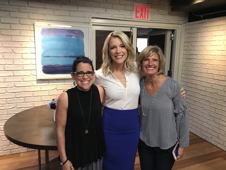 Book publicist with Megyn Kelly promoting a book from one of the authors we publicize.