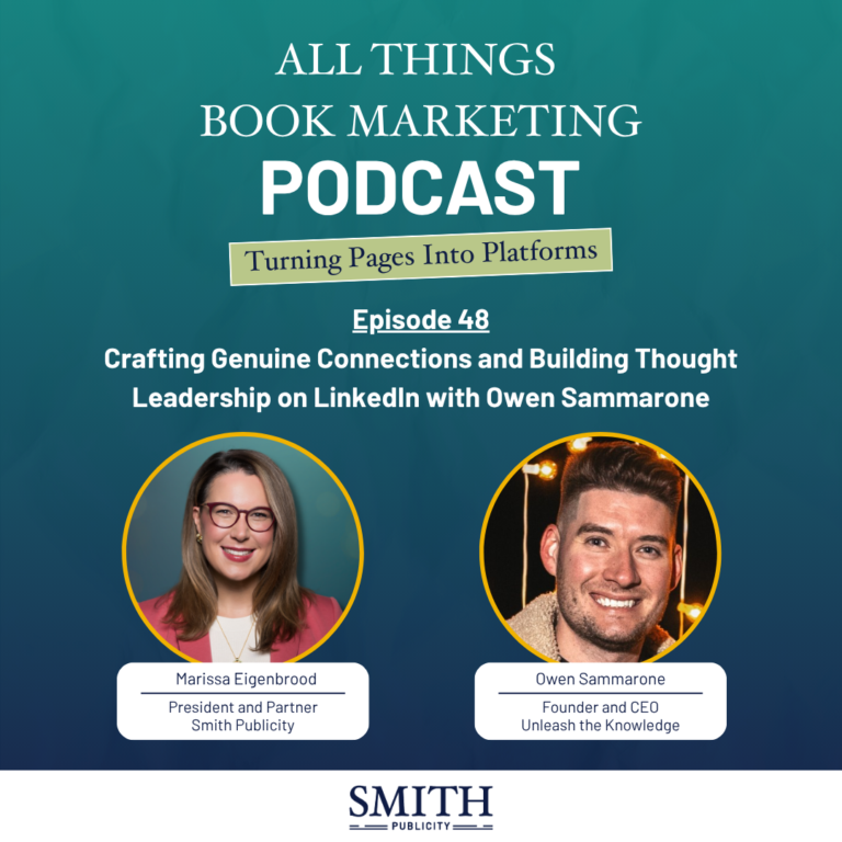 Smith Publicity All Things Book Marketing Podcast cover art episode 48